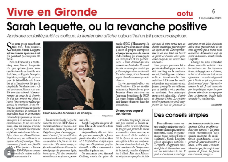 Article Courrier de Gironde